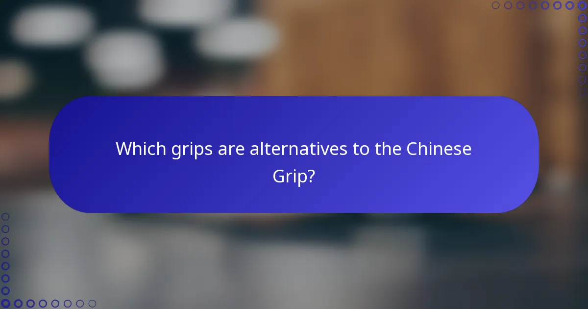 Which grips are alternatives to the Chinese Grip?